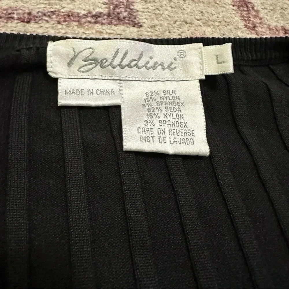 Vintage 90’s beaded black silk blend sweater size large - Picture 6 of 8